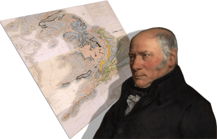 William Smith with a Map