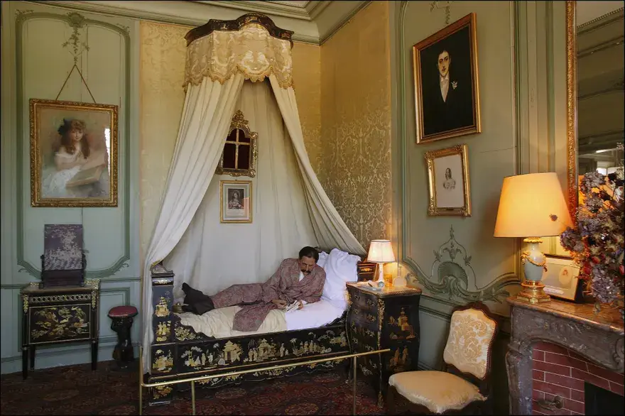 Marcel Proust’s room at Breteuil Castle in Choisel, France. Photograph: Raphael Gaillarde/Gamma-Rapho/Getty